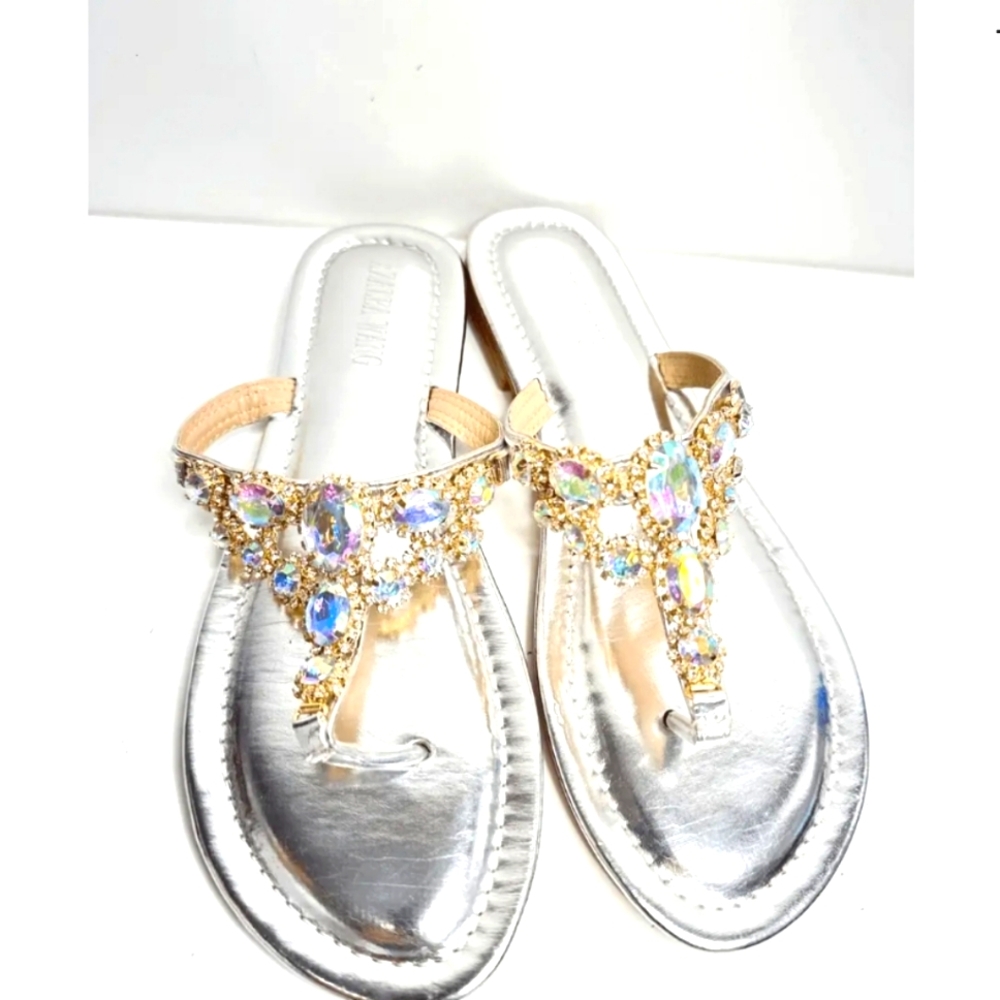 Azalea Wang Flame Sandal with crystals
